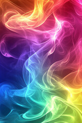 Obraz premium Colorful Abstract Rainbow Wave Background with Vibrant Gradient Flow for Modern Design Projects