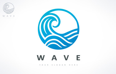 Wave logo vector. Water design