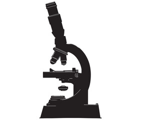 Microscope icon silhouette vector