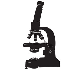 Microscope icon silhouette vector