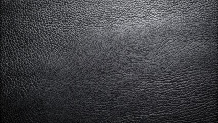 A sleek black leather material with a smooth glossy finish and subtle grain texture, shiny surface, sophisticated leather, high gloss leather