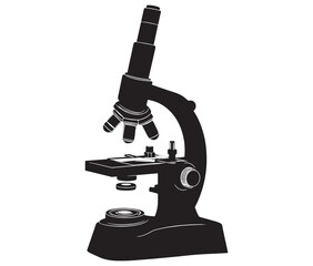 Microscope icon silhouette vector