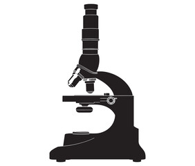 Microscope icon silhouette vector