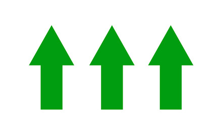 Green one arrow icon, Green color arrow indicator Symbol