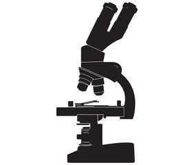Microscope icon silhouette vector