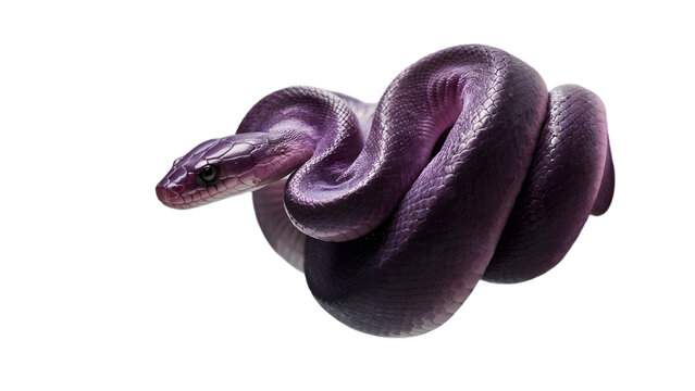 close up of a purple snake