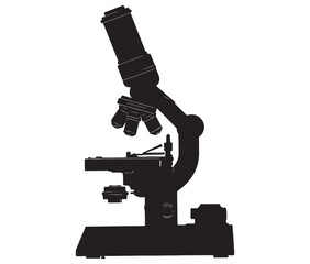 Microscope icon silhouette vector