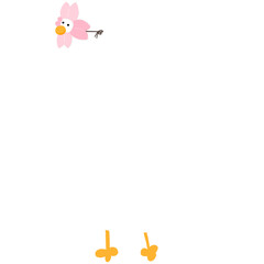 Cute Flower Duck Cartoon Duck Funny Character Duck Costume Duck Meme