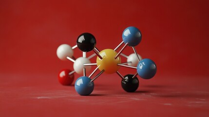 Obraz premium Exploring Scientific Research and Chemistry Concepts with Molecule and Atom Models