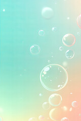Colorful Transparent Bubbles in a Dreamy Sky Background with Sparkling Light Effects &ndash; Perfect for Soft, Gentle, and Playful Design Projects