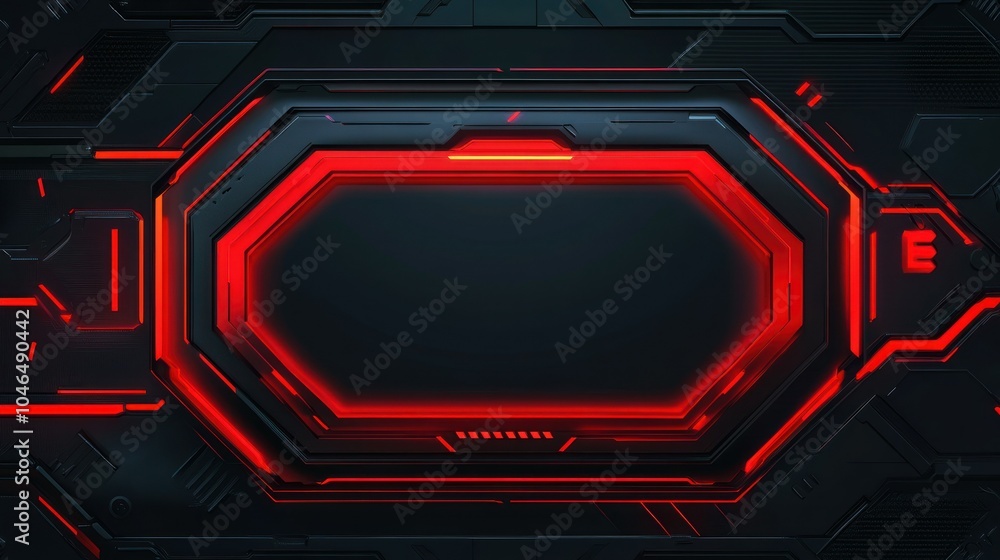 Poster background technology cyber gaming interface screen element template wallpaper ai generated image