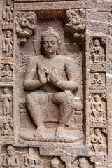 Esquisite Architecture at Ajanta caves near Aurangabad India. These are 30 rock-cut Buddhist cave monuments dating from the second century BCE to about 480 CE.