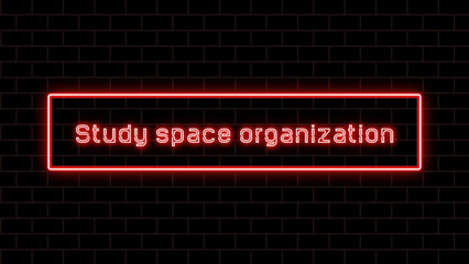 Study space organization のネオン文字