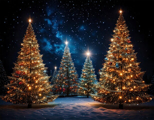 飾り付けたもみの木