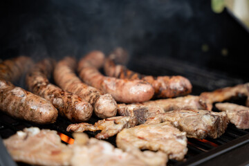 Close-up of a barbecue grill