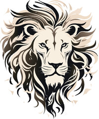 Fototapeta premium lion head illustration