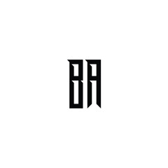 BA monogram logo design letter text name symbol monochrome logotype alphabet character simple logo