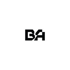 Obraz premium BA monogram logo design letter text name symbol monochrome logotype alphabet character simple logo