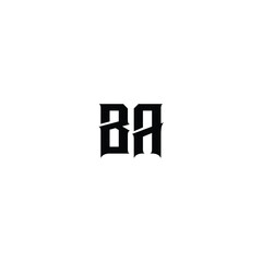 Obraz premium BA monogram logo design letter text name symbol monochrome logotype alphabet character simple logo