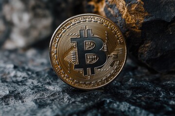 Gold Bitcoin Rock