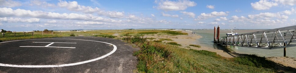 Photo panoramique de la pointe le Hourdel dans la Somme région Normandie France Europe