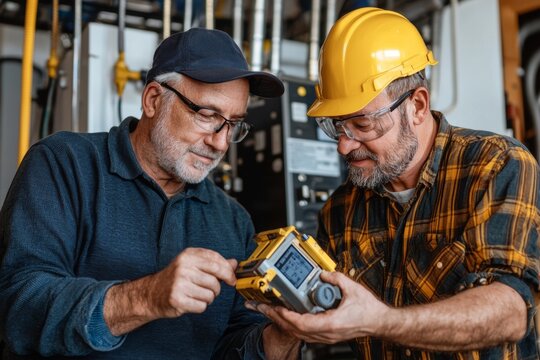 Guided Learning Mentor Demonstrates High Voltage Equipment to Trainee