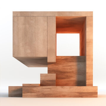 Exploring the artistic form of a modern rammed earth block structure in a minimalist design