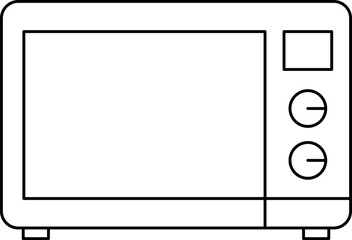 Microwave oven icon. Simple line microwave oven icon. Kitchen appliance icon. Simple microwave oven vector icon for app, web design and infographics. Microwave Oven outline from household collection