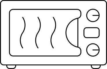Microwave oven icon. Simple line microwave oven icon. Kitchen appliance icon. Simple microwave oven vector icon for app, web design and infographics. Microwave Oven outline from household collection