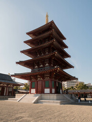 Obraz premium Magnificent temple in Osaka, Japan