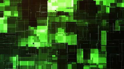 Green color tech line background