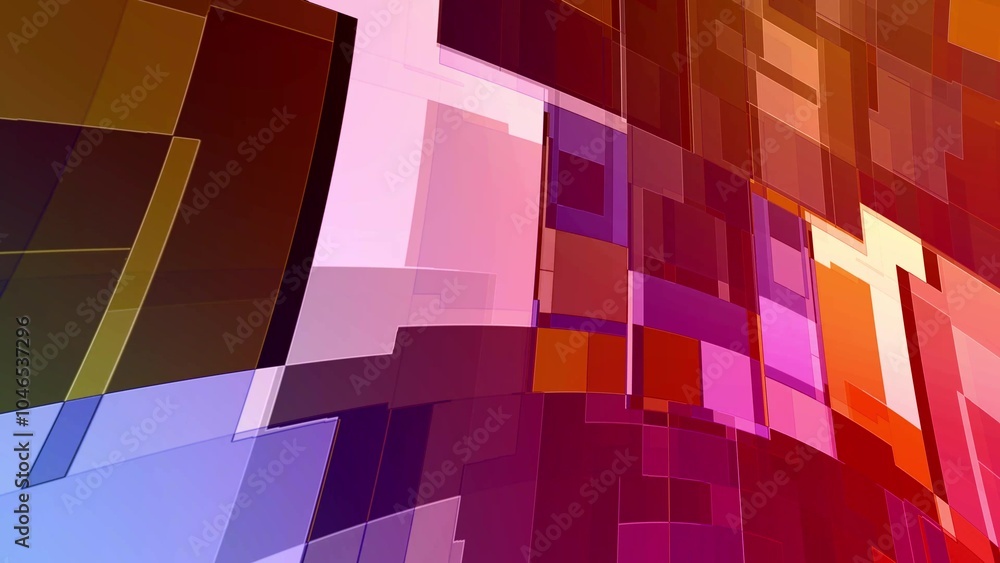 Poster abstract geometric background with translucent rectangles, minimal clean technology shape abstract b
