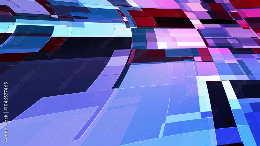 Poster abstract geometric background with translucent rectangles, minimal clean technology shape abstract b