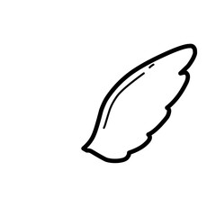 Wing Side Angelic Fly Outline 