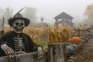 A chilling ride through fog-laden fields, echoing with ghostly sounds and adorned with skeletal props, offers an exhilarating experience for those seeking thrills.