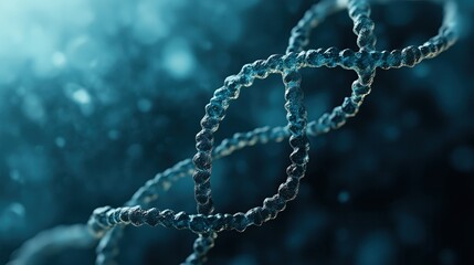 Digital DNA strand forming a dollar sign, symbolizing innovation in financial tech (FinTech)