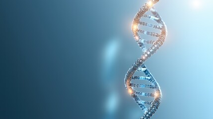Digital DNA strand forming a dollar sign, symbolizing innovation in financial tech (FinTech)