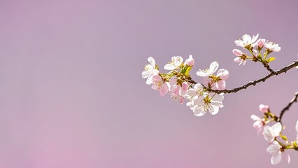 On the right side of the screen is a pink background with a pink cherry blossom