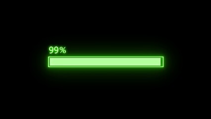 green neon light loading 99