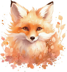 Obraz premium red fox cartoon
