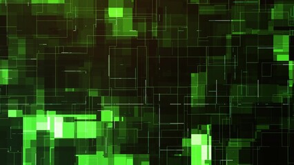 Green tech line background