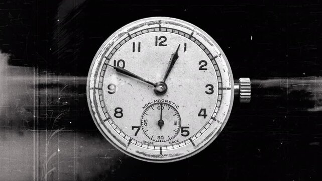 Antique wrist watch macro old filmm efect