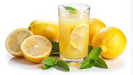 Fresh Lemonade with Mint Leaves