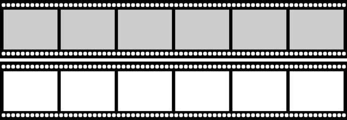 Vector illustration long film strip frame flat design