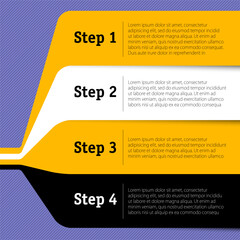 Process infographic step by step template