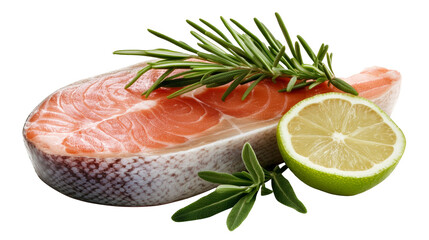 Fresh salmon fillet, a closeup view of the rich color and delicate texture of this healthy delicious seafood