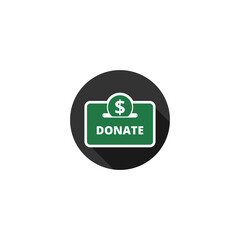 Fototapeta premium Donation box icon isolated on transparent background