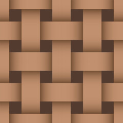 Seamless pattern with wicker basket texture.