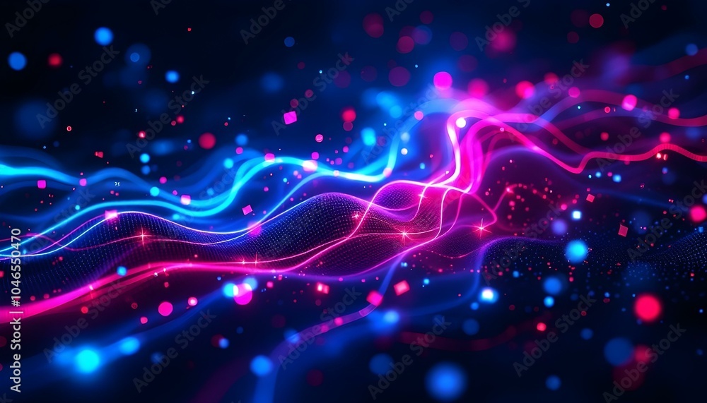 Poster block chain network blockchain network concept. distributed register technology, block chain text, a