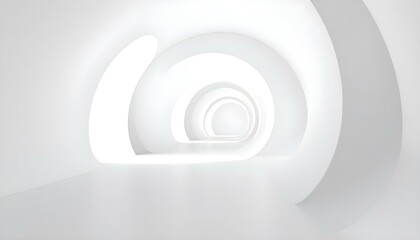 Obraz premium Abstract of white curved architectural pattern background, Concept of future modern facade design on architecture. Abstract bright white background.